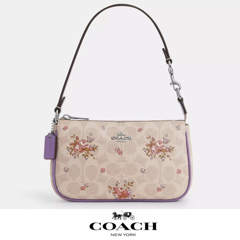 ❤️ Coach Nolita 19 In Signature Canvas With Floral Print - Picture 2 of 13